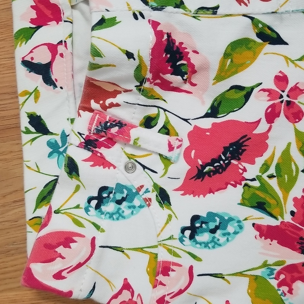 NWT Time And Tru Floral Jeggings Sz. M - Picture 5 of 7